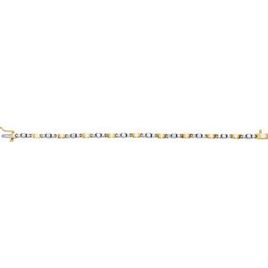 14K Yellow/White Gold 1 3/4 CTW Natural Diamond Line 7" Bracelet