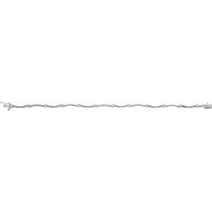 14K White Gold 1/2 CTW Natural Diamond Line 7 1/4" Bracelet – image 3