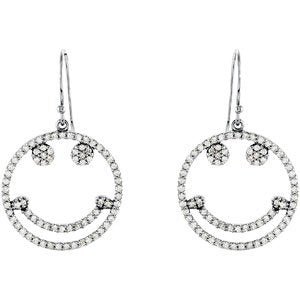 14K White Gold 5/8 CTW Natural Diamond Earrings – image 2