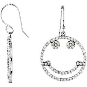 14K White Gold 5/8 CTW Natural Diamond Earrings