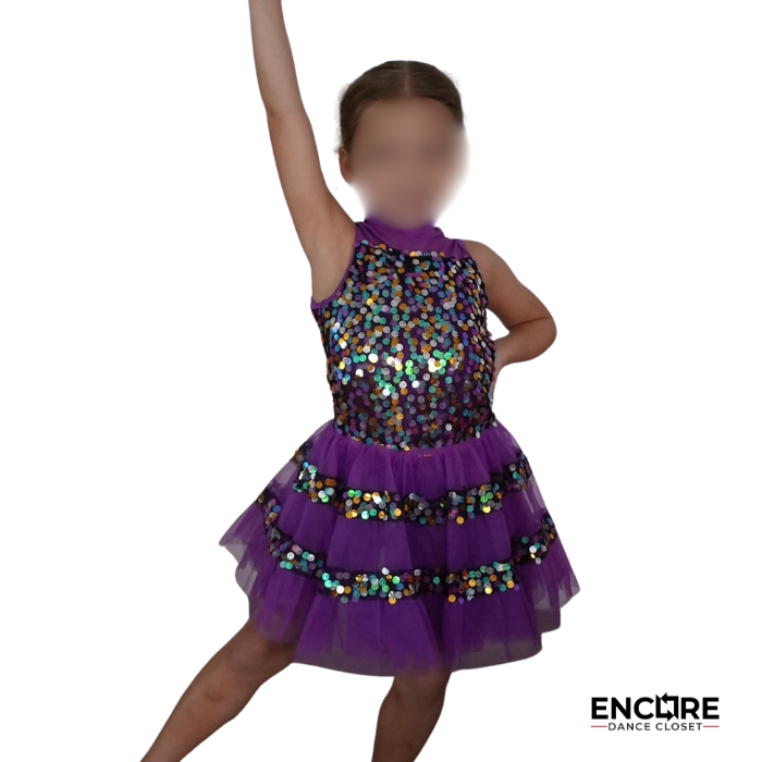 Violet Sparkle Sequin Dress