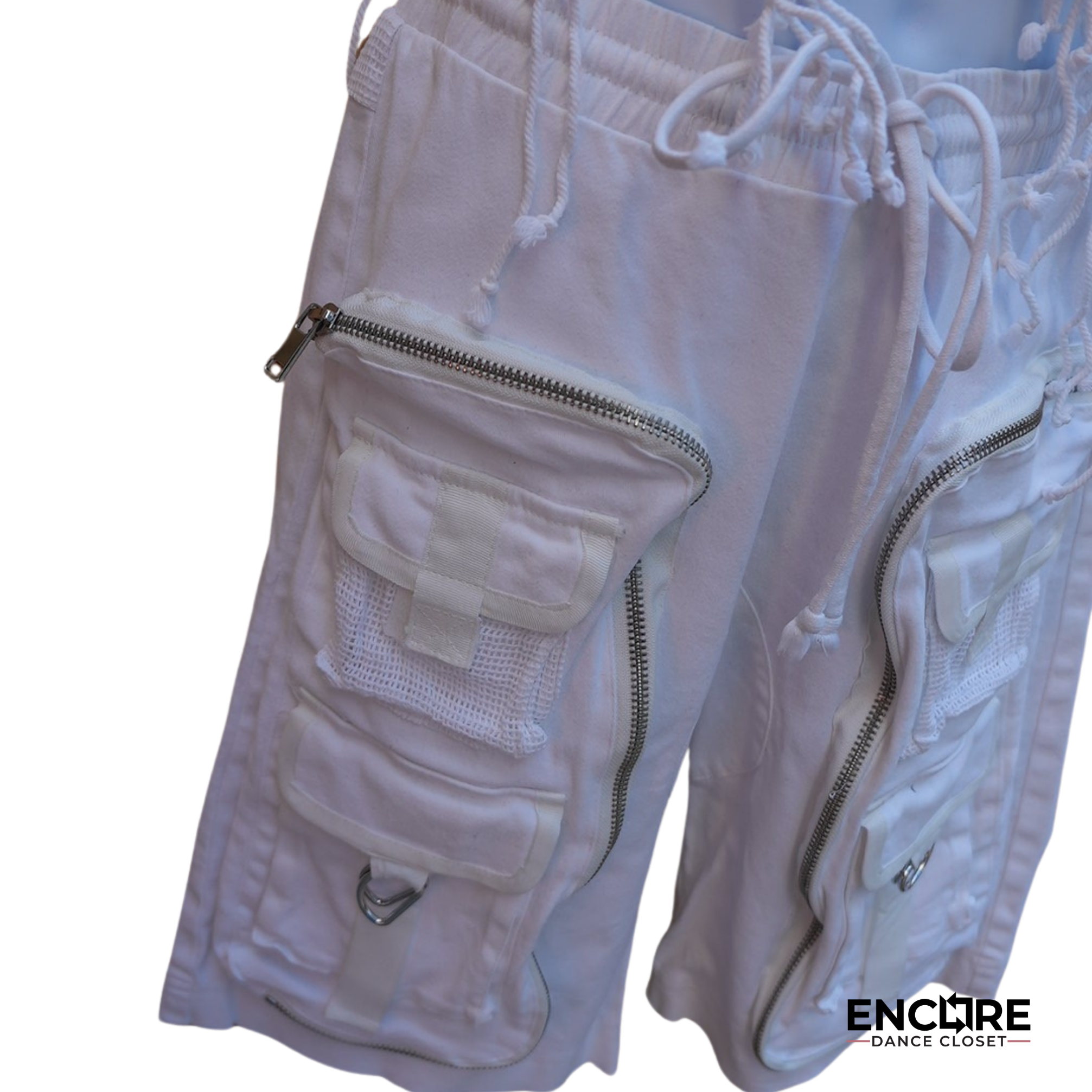 White Cargo Shorts & Halter Top