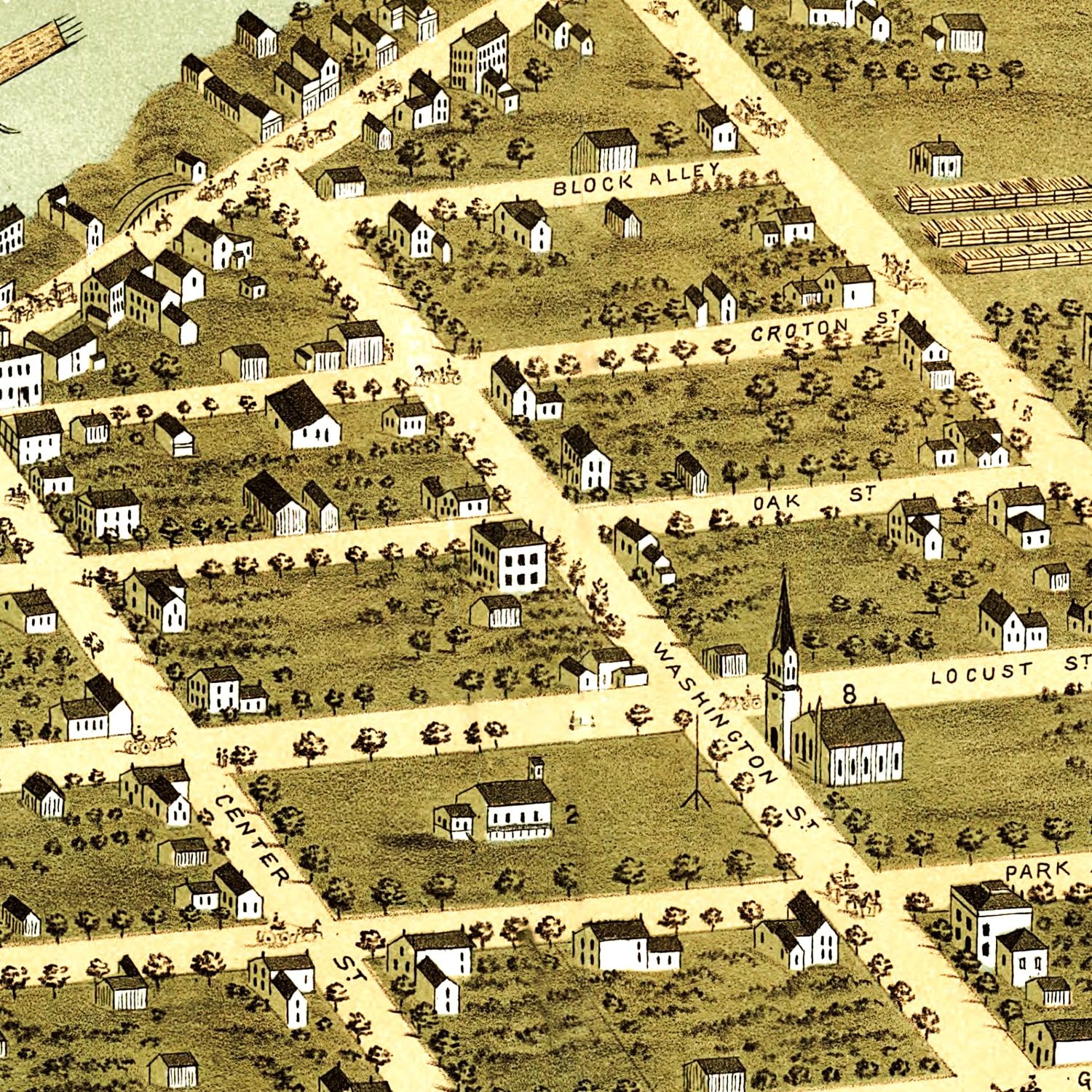 Vintage Map of Prairie du Sac, Wisconsin 1870
