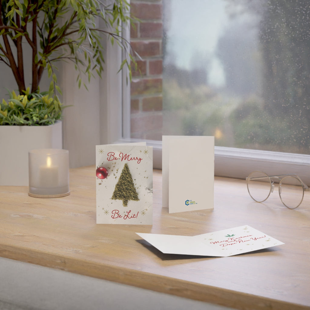 Be Merry Be Lit Merry Christmas & Happy New Year Greeting Cards (1, 10, 30, and 50pcs)