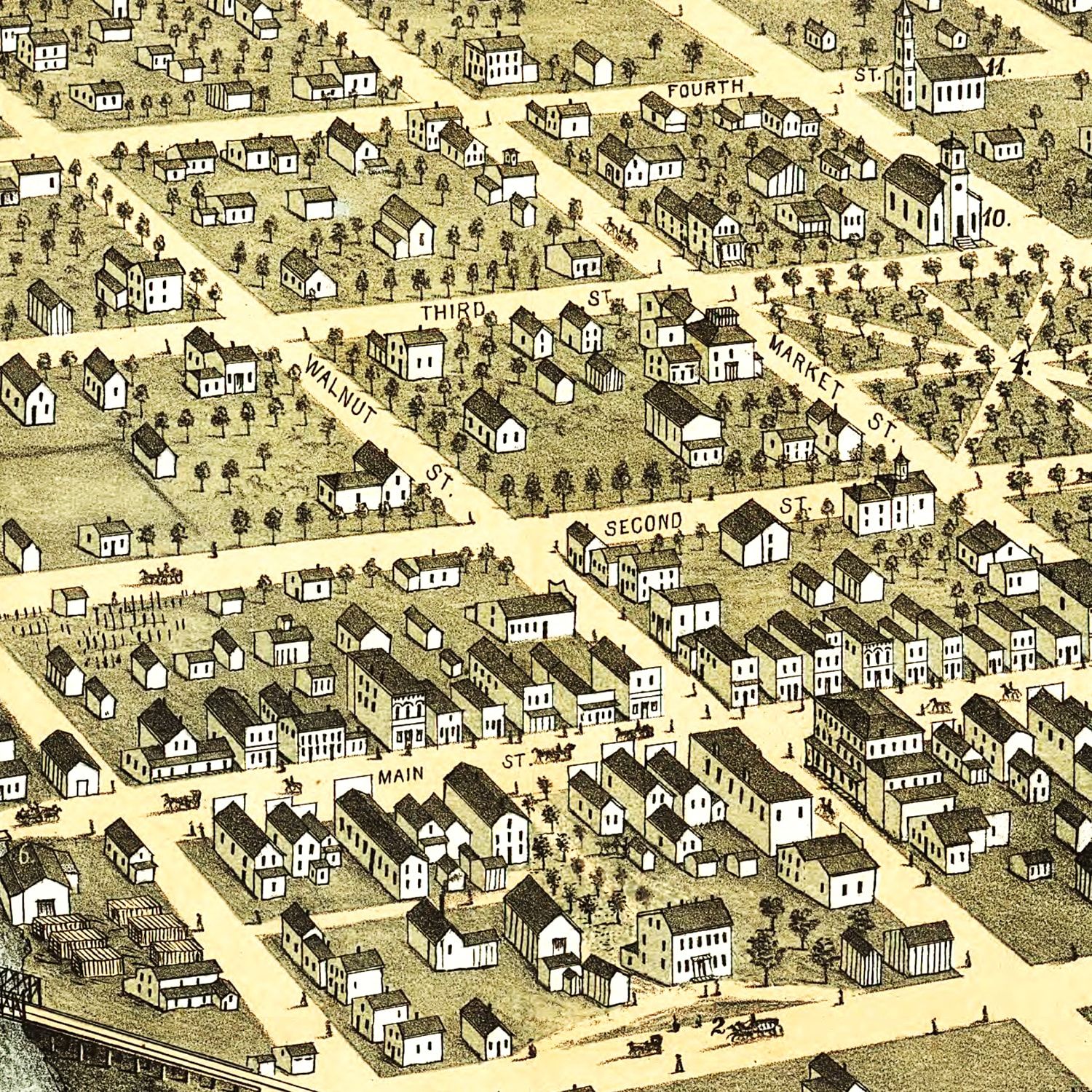 Vintage Map of Reedsburg, Wisconsin 1874