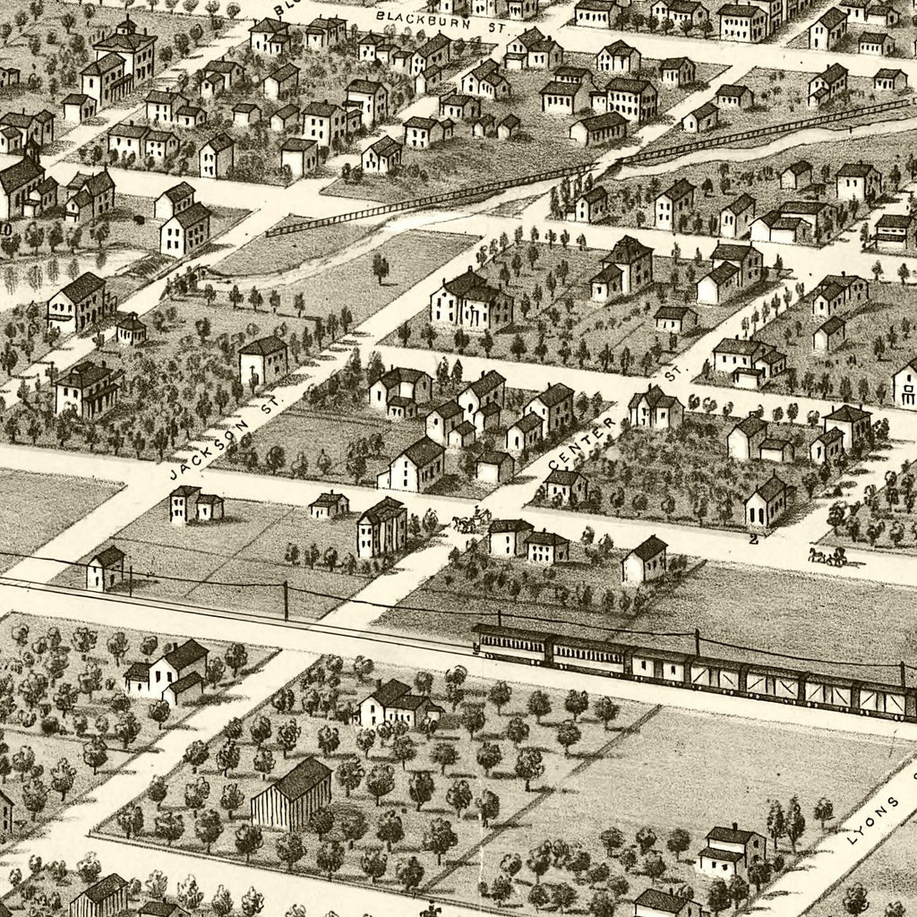 Vintage Map of Ripon, Wisconsin 1867