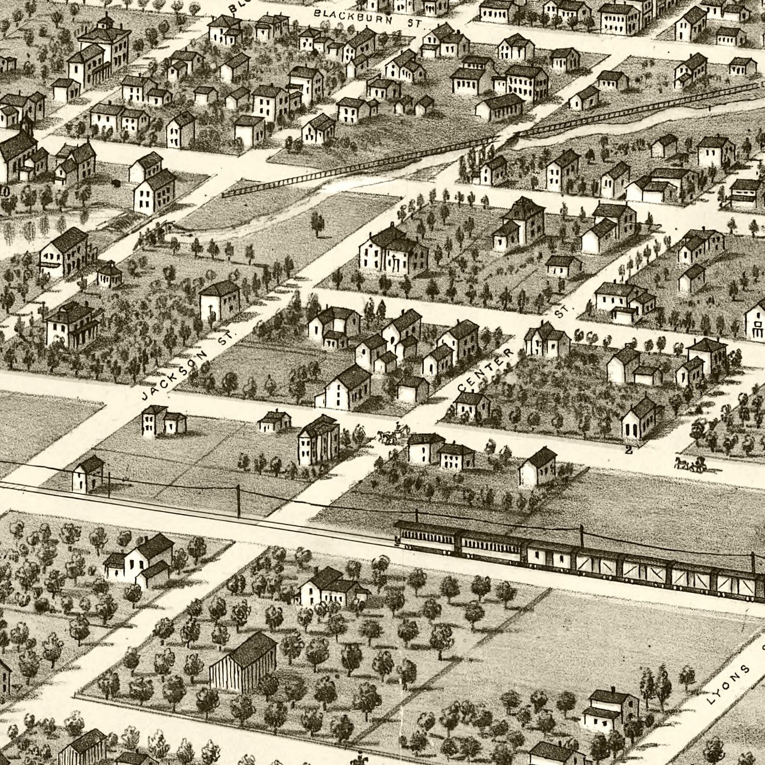 Vintage Map of Ripon, Wisconsin 1867