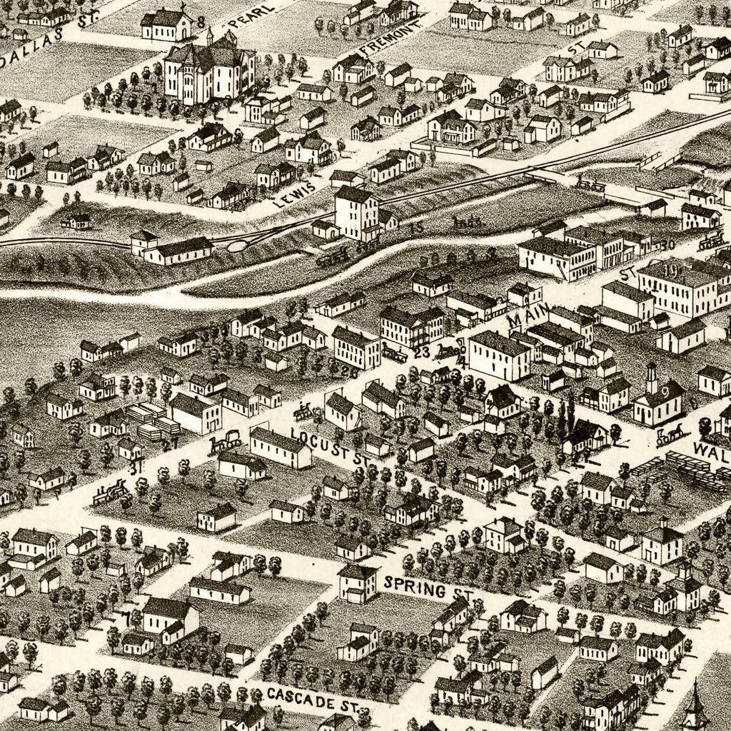 Vintage Map of River Falls, Wisconsin 1880