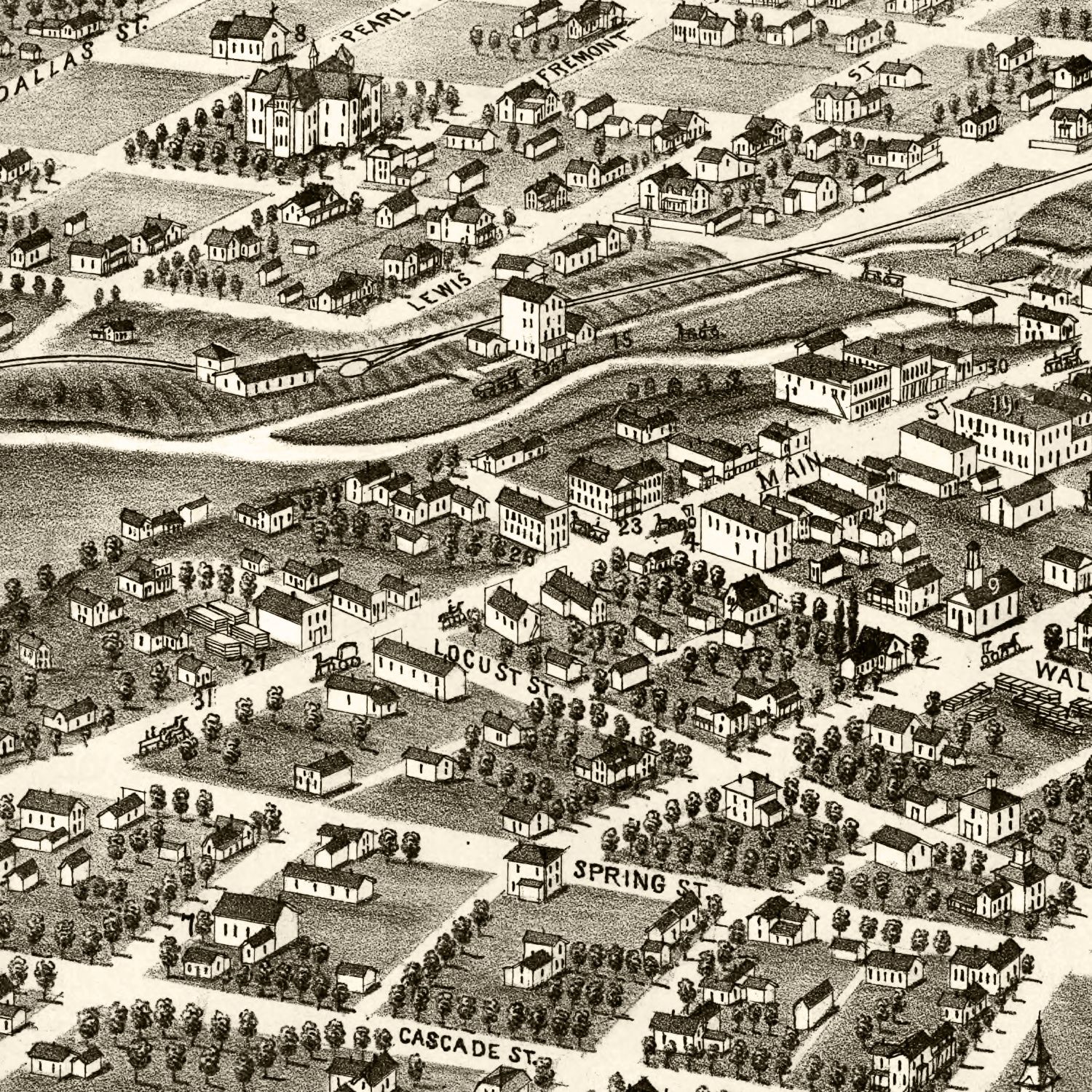 Vintage Map of River Falls, Wisconsin 1880