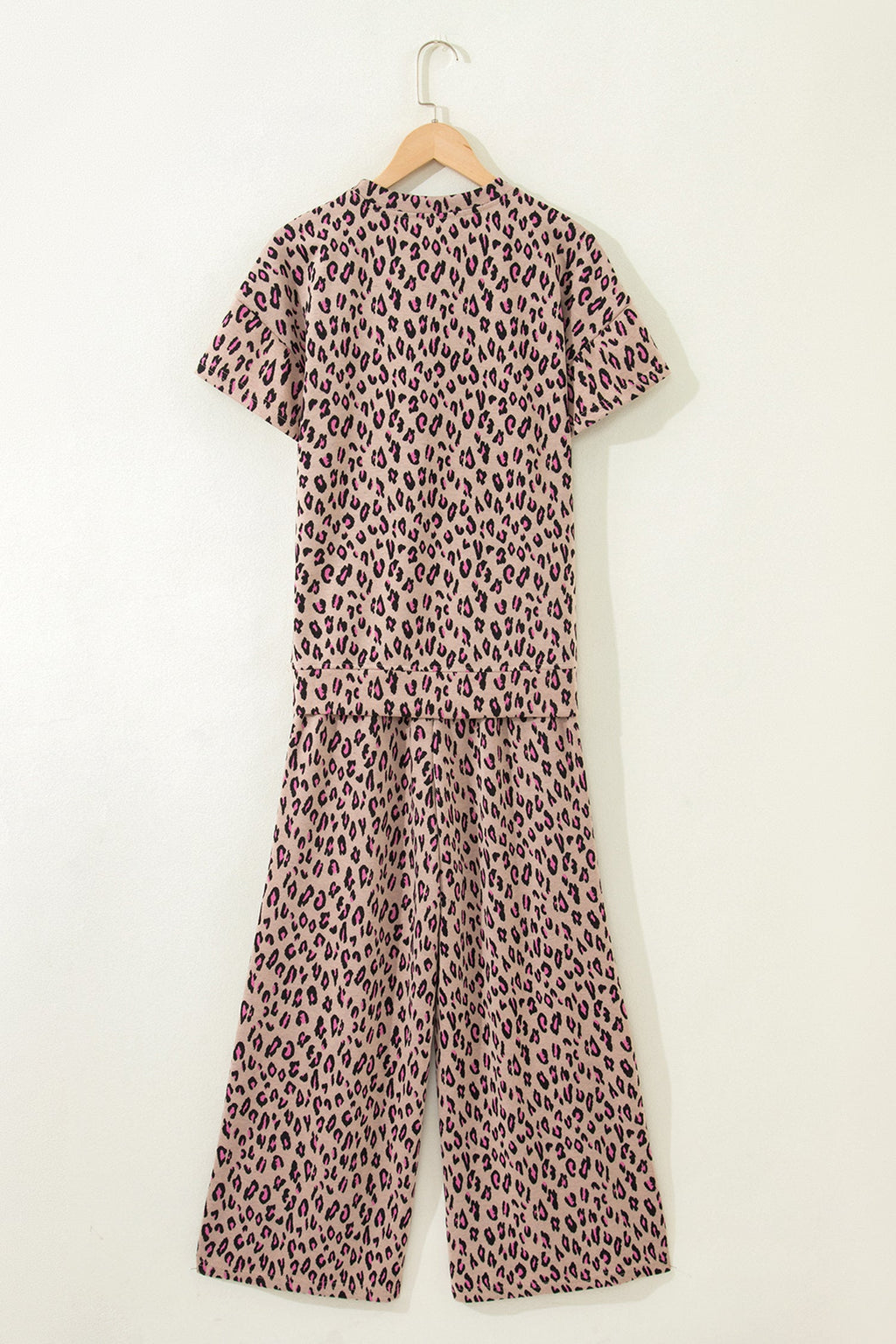 Leopard Short Sleeve Tee & Pants Set