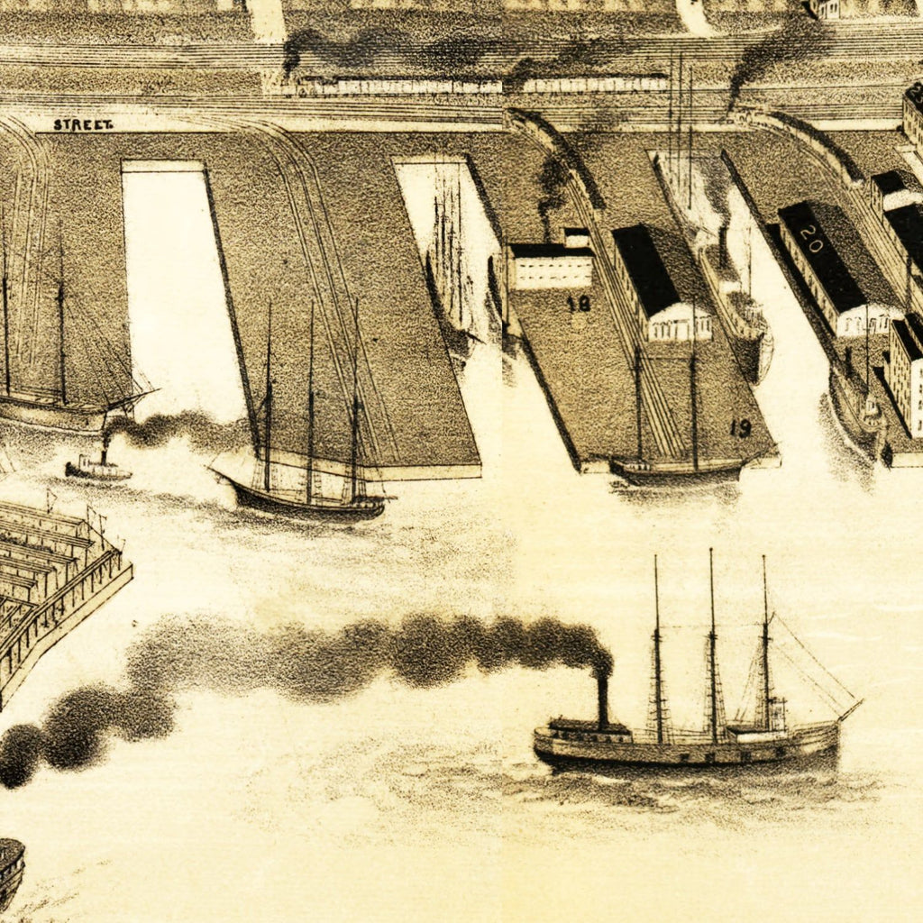 Vintage Map of Duluth, Minnesota 1887
