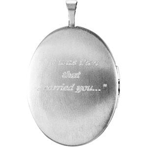 Oval Locket with Footprints