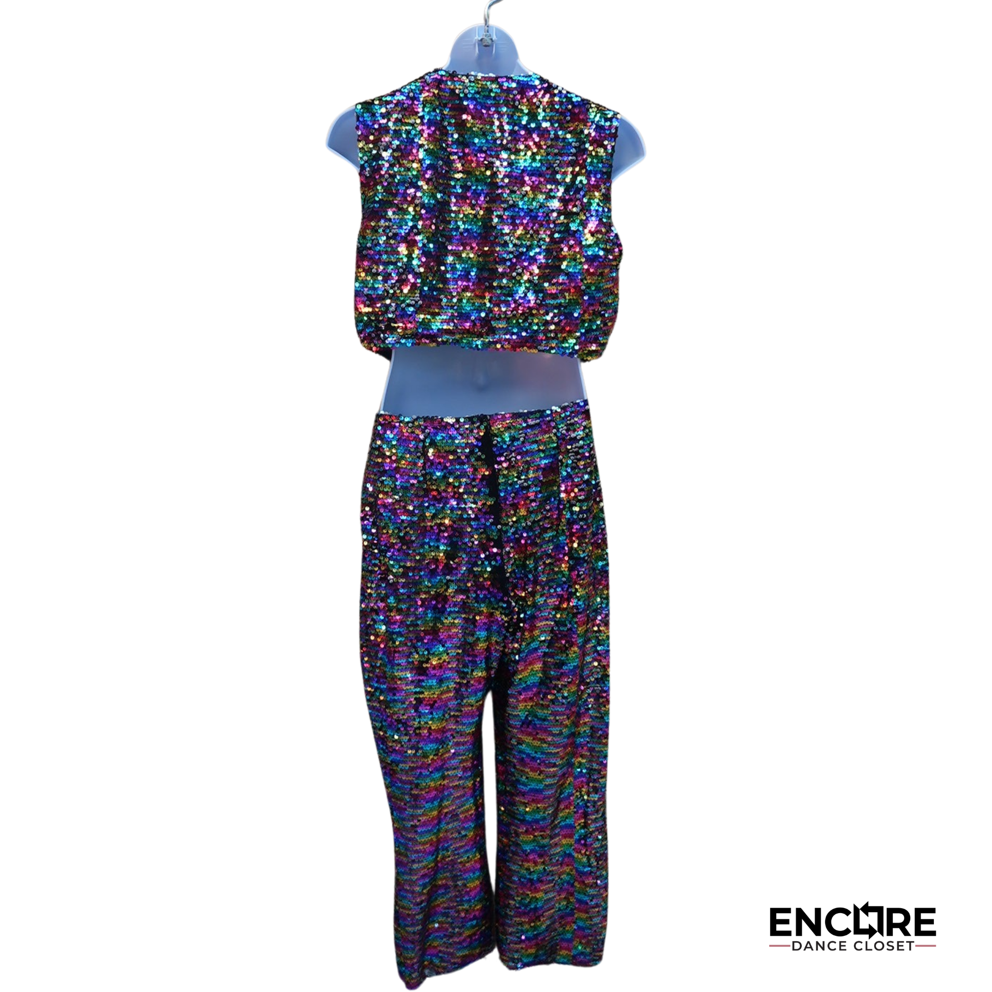 Multicolored Sequin Pant & Top Set