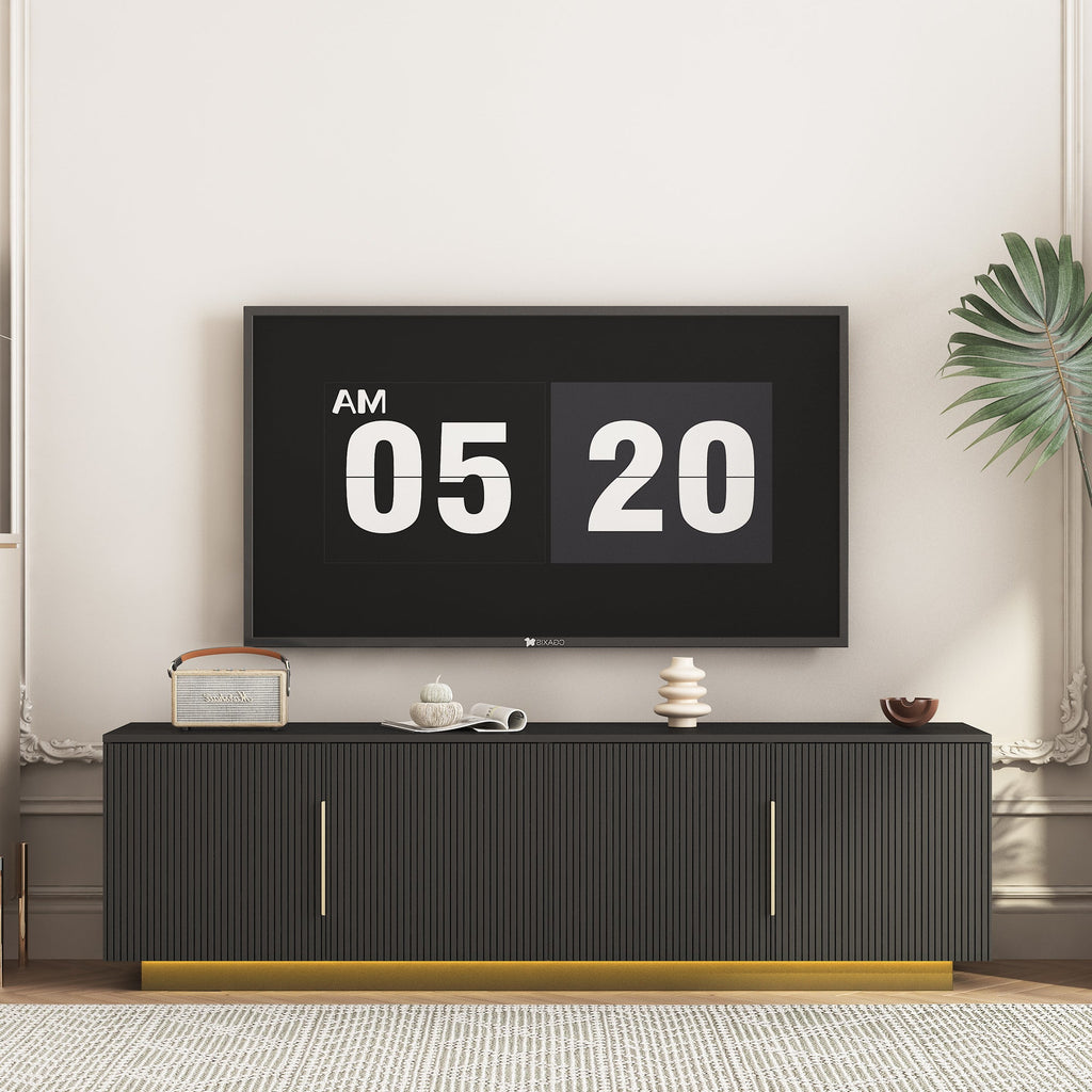 TV Stand  with 16 Color LEDs,68' Modern TV Stand,  TV Cabinet Entertainment Center for 55 60 65 Inch TV