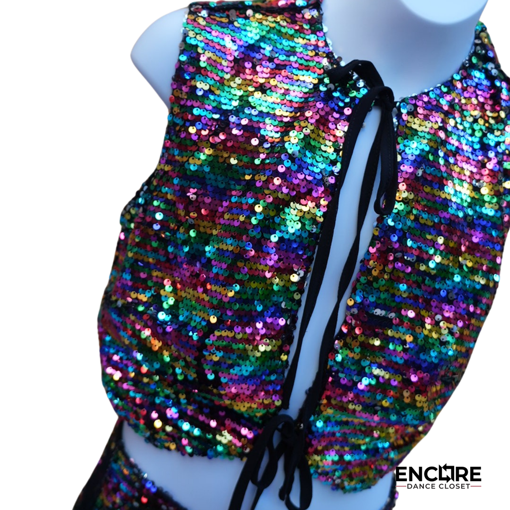 Multicolored Sequin Pant & Top Set