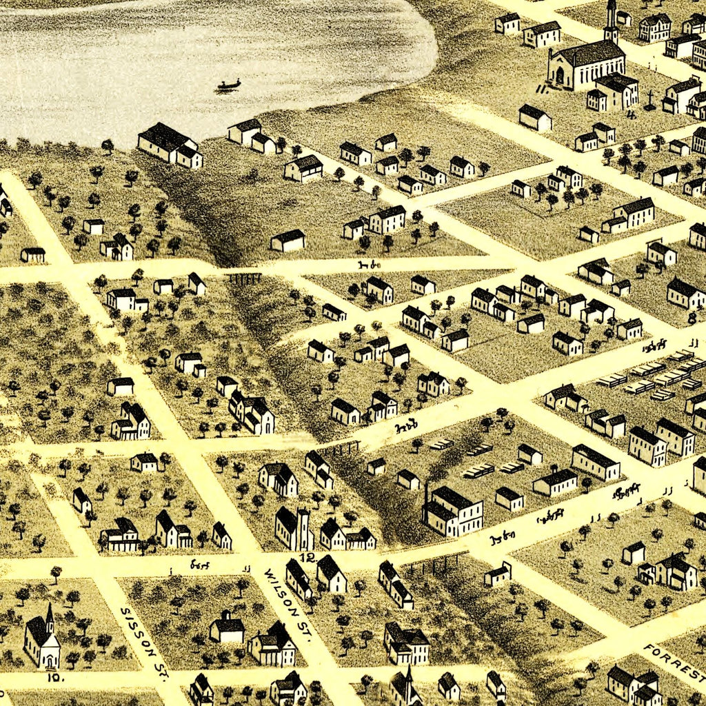 Vintage Map of St. Cloud, Minnesota 1869