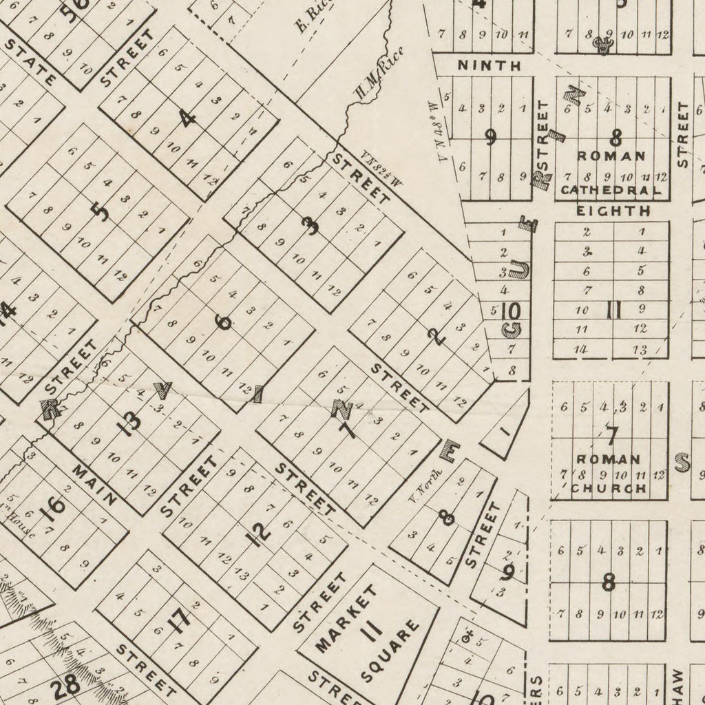 Vintage Map of St. Paul, Minnesota 1860