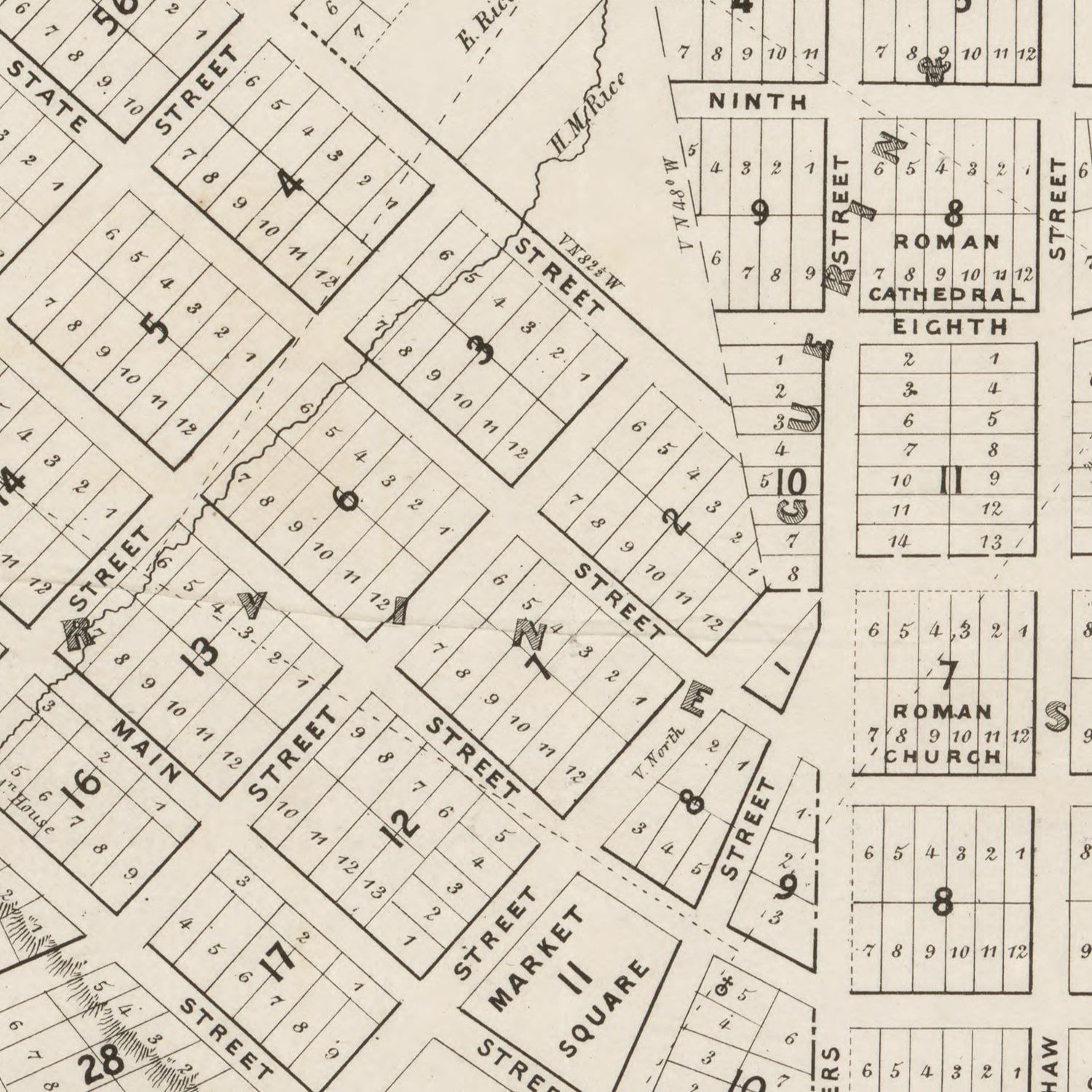 Vintage Map of St. Paul, Minnesota 1860