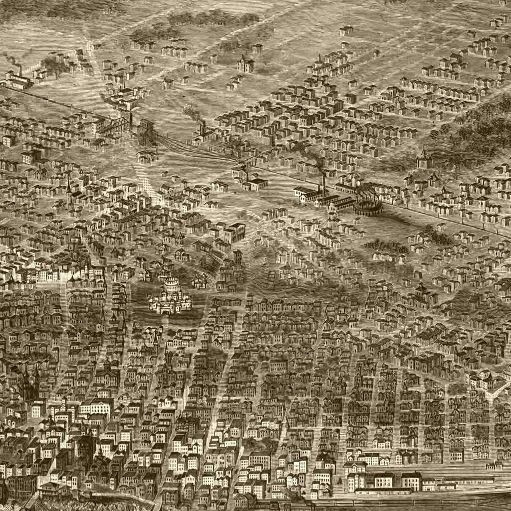 Vintage Map of St. Paul, Minnesota 1887