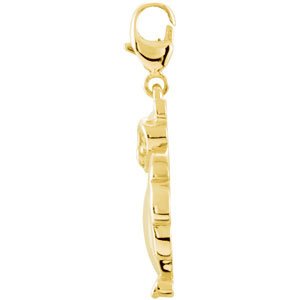 14K Yellow Gold Owl Charm/Pendant – image 2