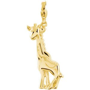 14K Yellow Gold Giraffe Charm/Pendant