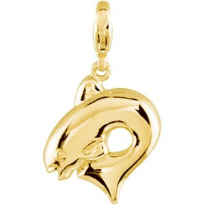 14K Yellow Gold Dolphin Charm/Pendant