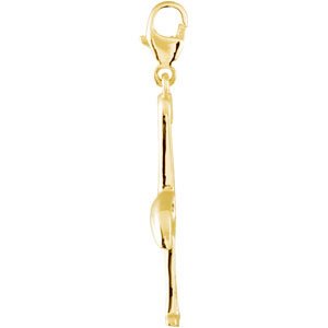 14K Yellow Gold Flamingo Charm/Pendant – image 2