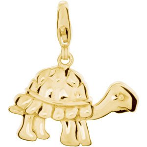 14K Yellow Gold Turtle Charm/Pendant