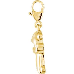 14K Yellow Gold Frog Charm/Pendant – image 2