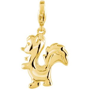 14K Yellow Gold Skunk Charm/Pendant