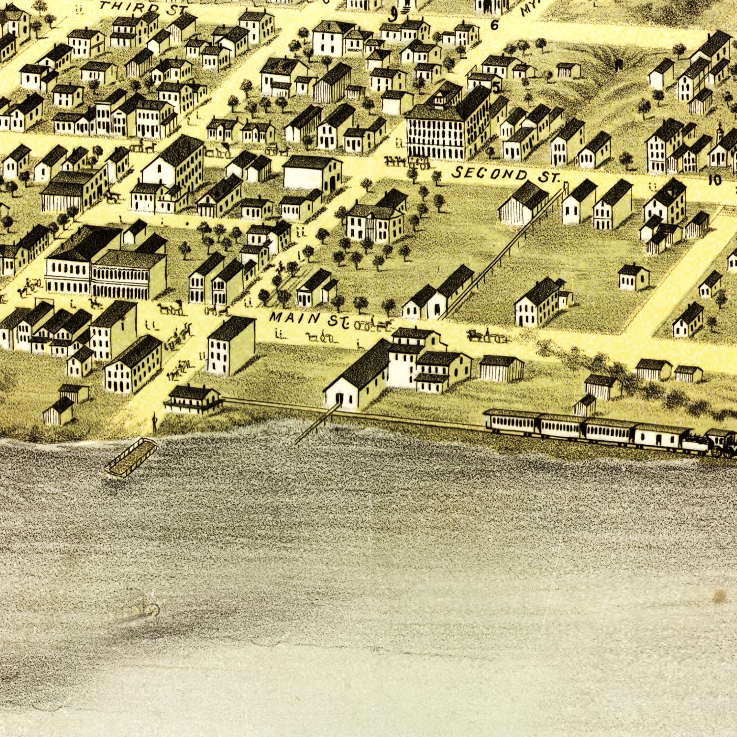 Vintage Map of Stillwater, Minnesota 1870