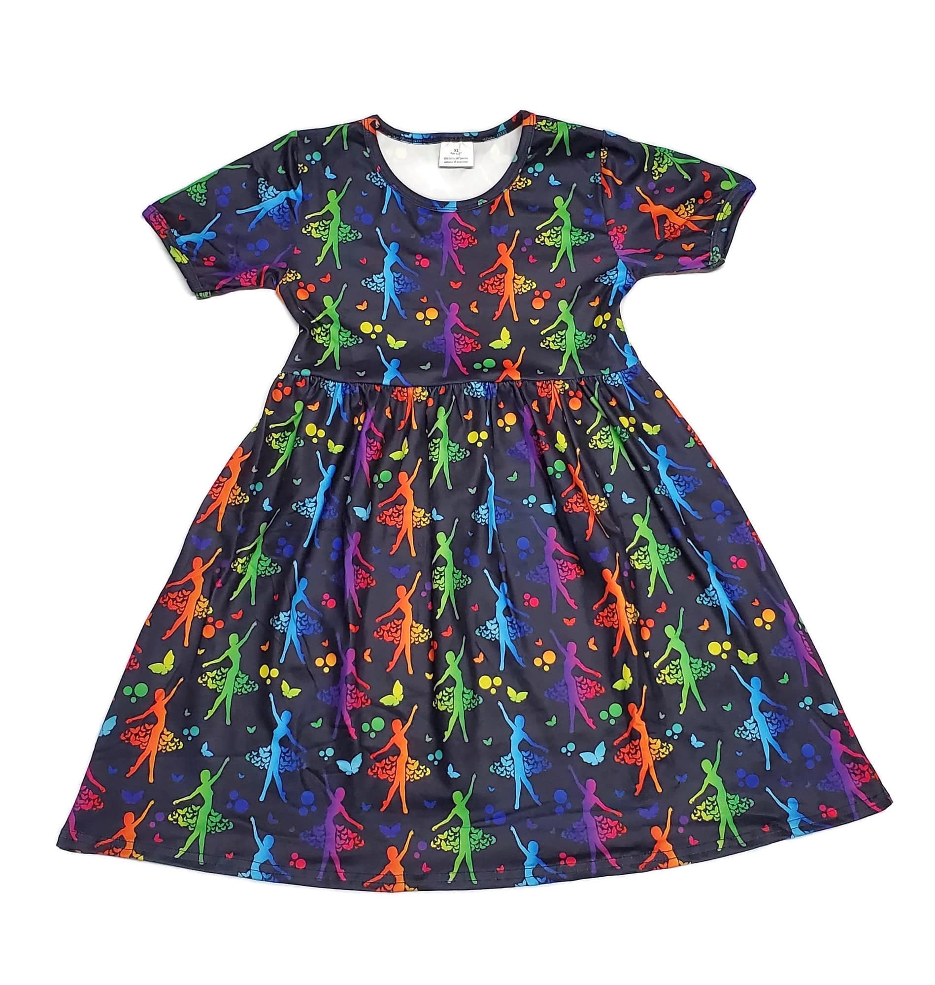Dancing Queen Short Sleeve Milk Silk Dress