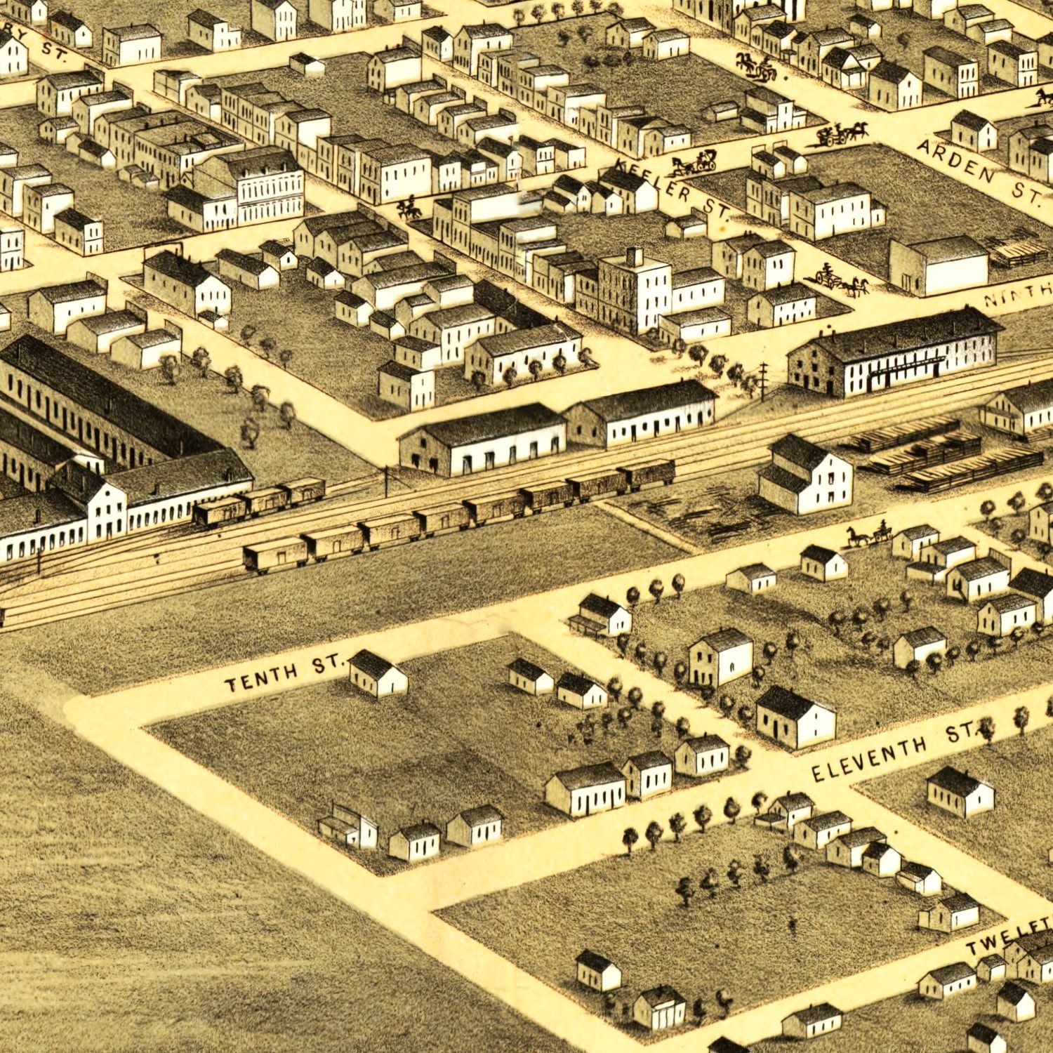 Vintage Map of Montana, Iowa 1868