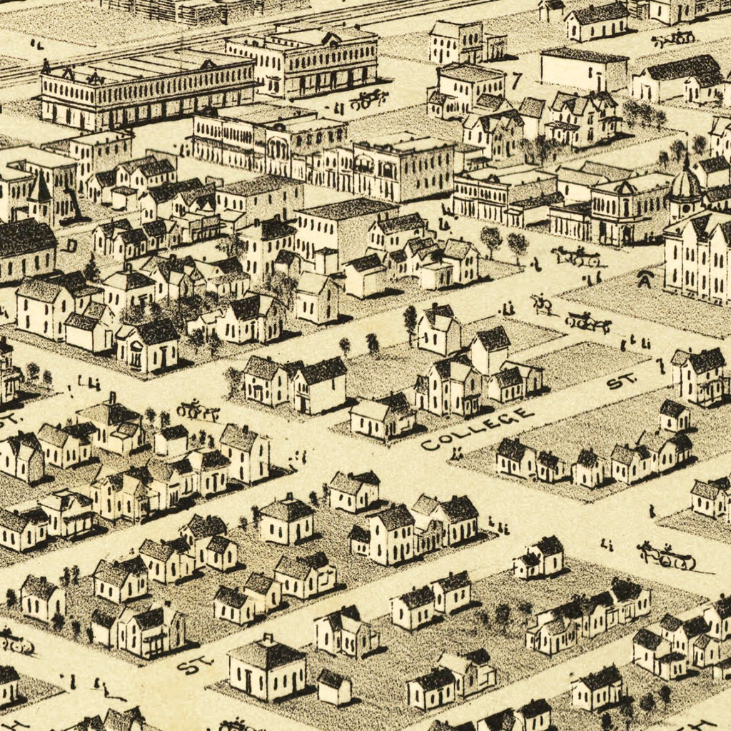 Vintage Map of Aurora, Missouri 1891