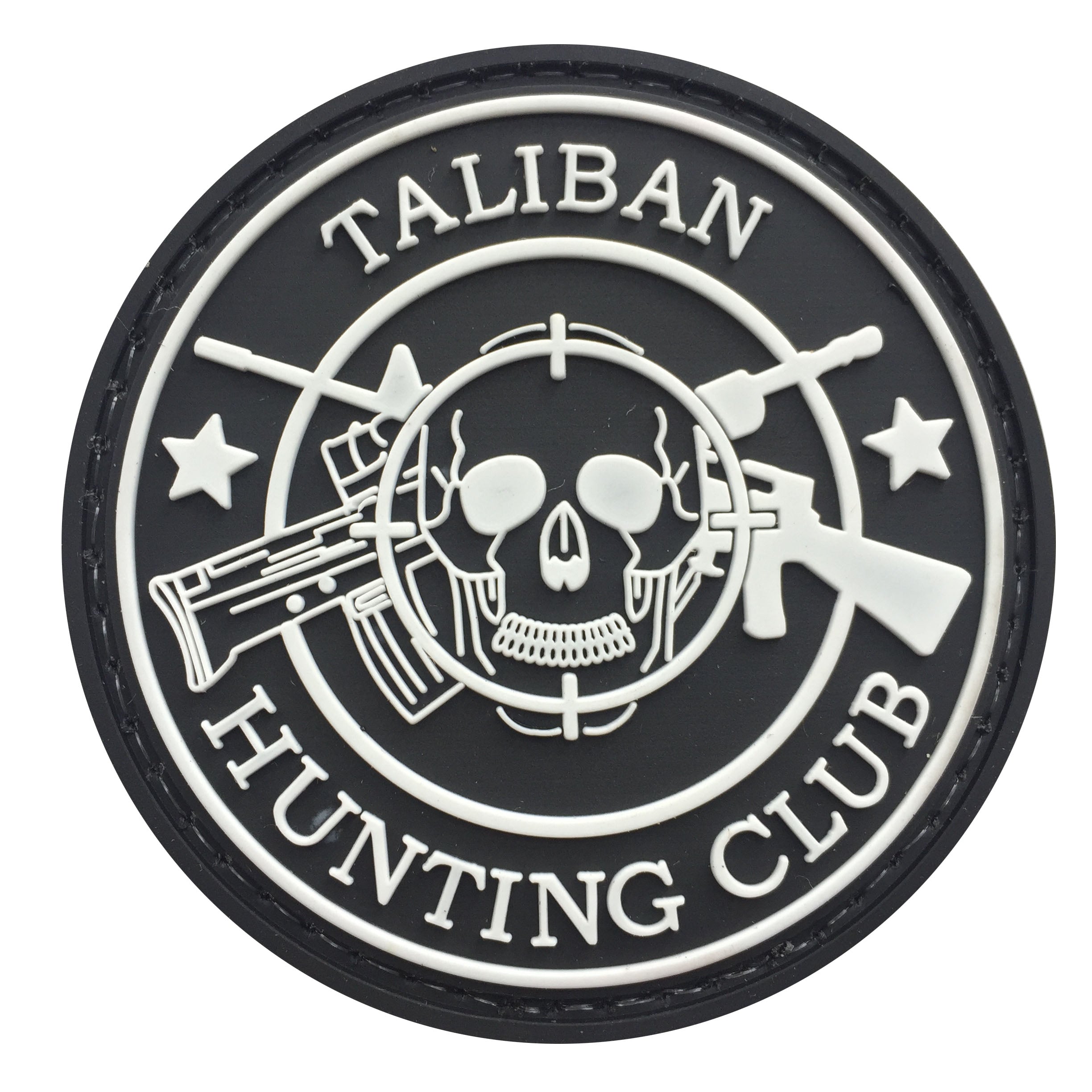 New Taliban Hunting Club PVC Patch Black and White