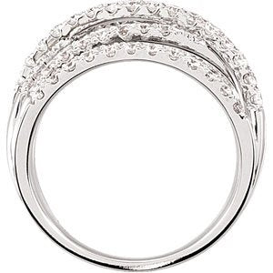 14K White Gold 1 1/2 CTW Natural Diamond Ring