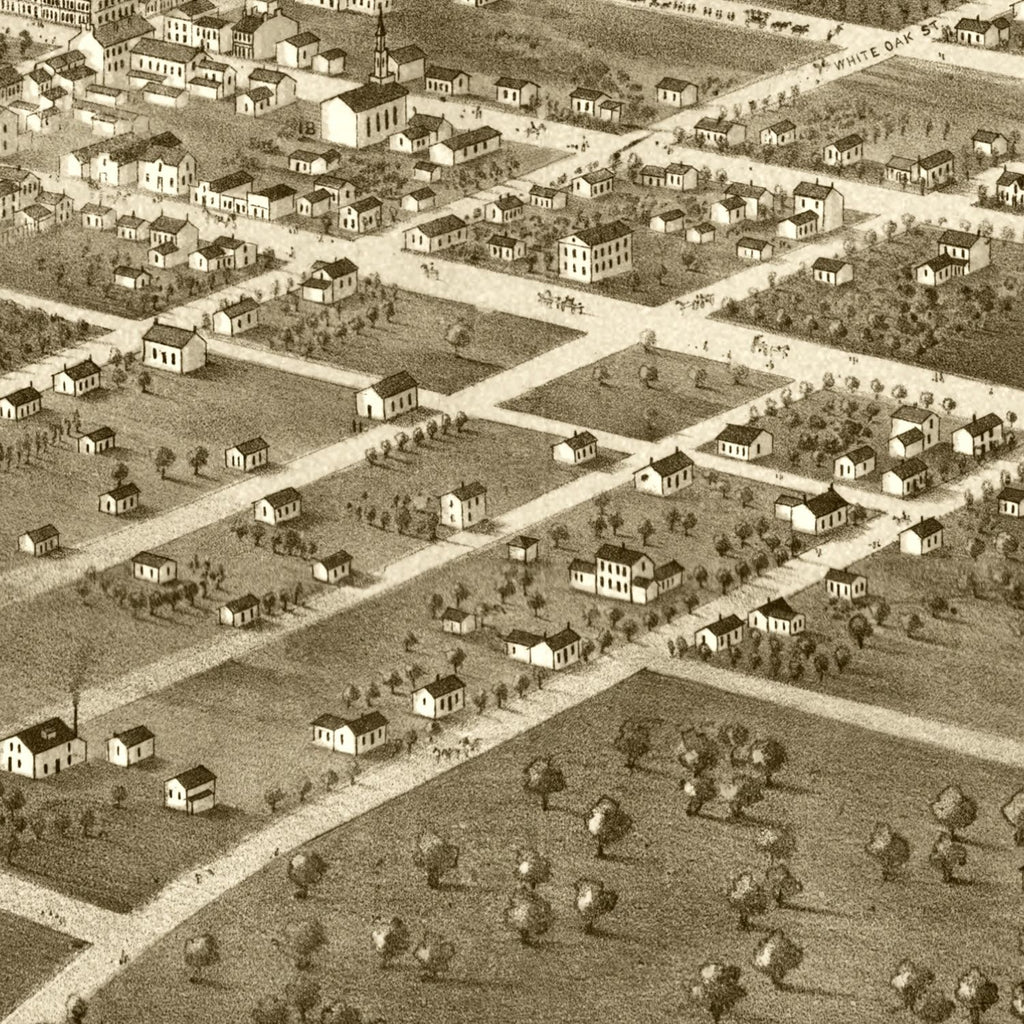 Vintage Map of Independence, Mississippi 1868