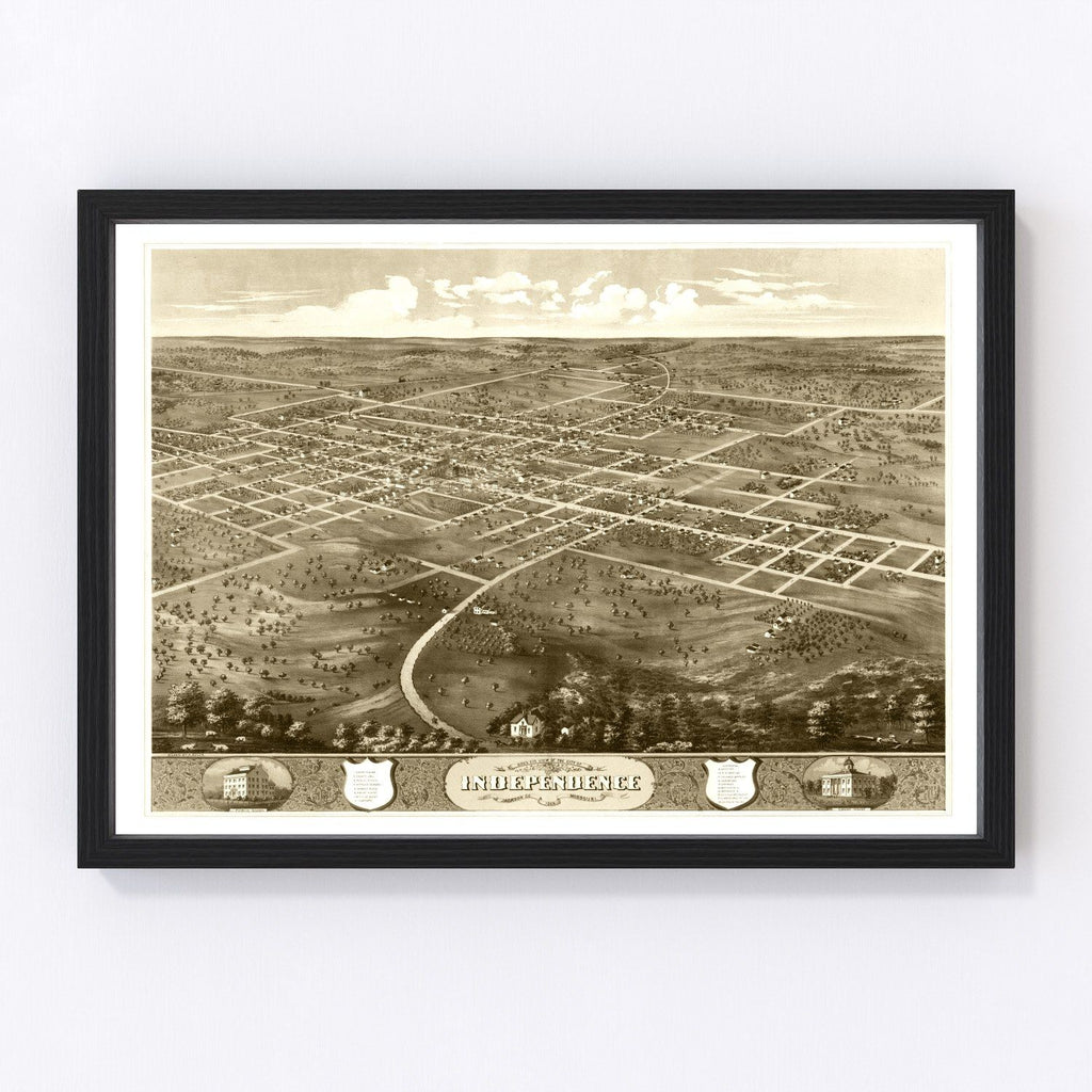 Vintage Map of Independence, Mississippi 1868