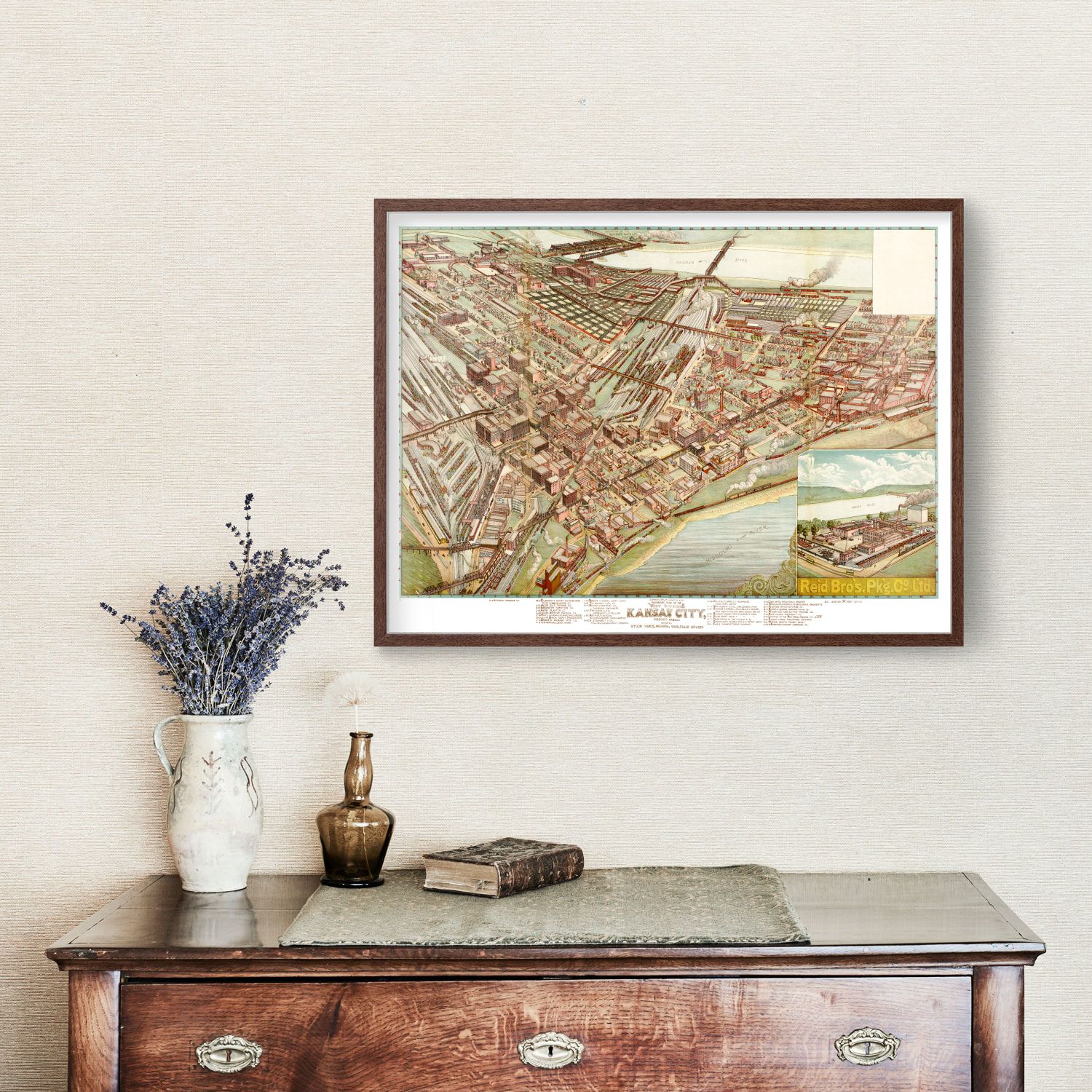 Vintage Map of Kansas City, Missouri 1895