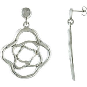 Sterling Silver & 14K White Gold 3/8 CTW Natural Diamond Earrings