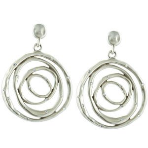 Sterling Silver & 14K White Gold 3/8 CTW Natural Diamond Circle Earrings – image 2