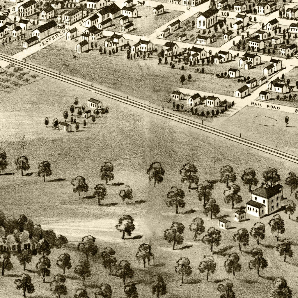 Vintage Map of Mexico, Missouri 1869