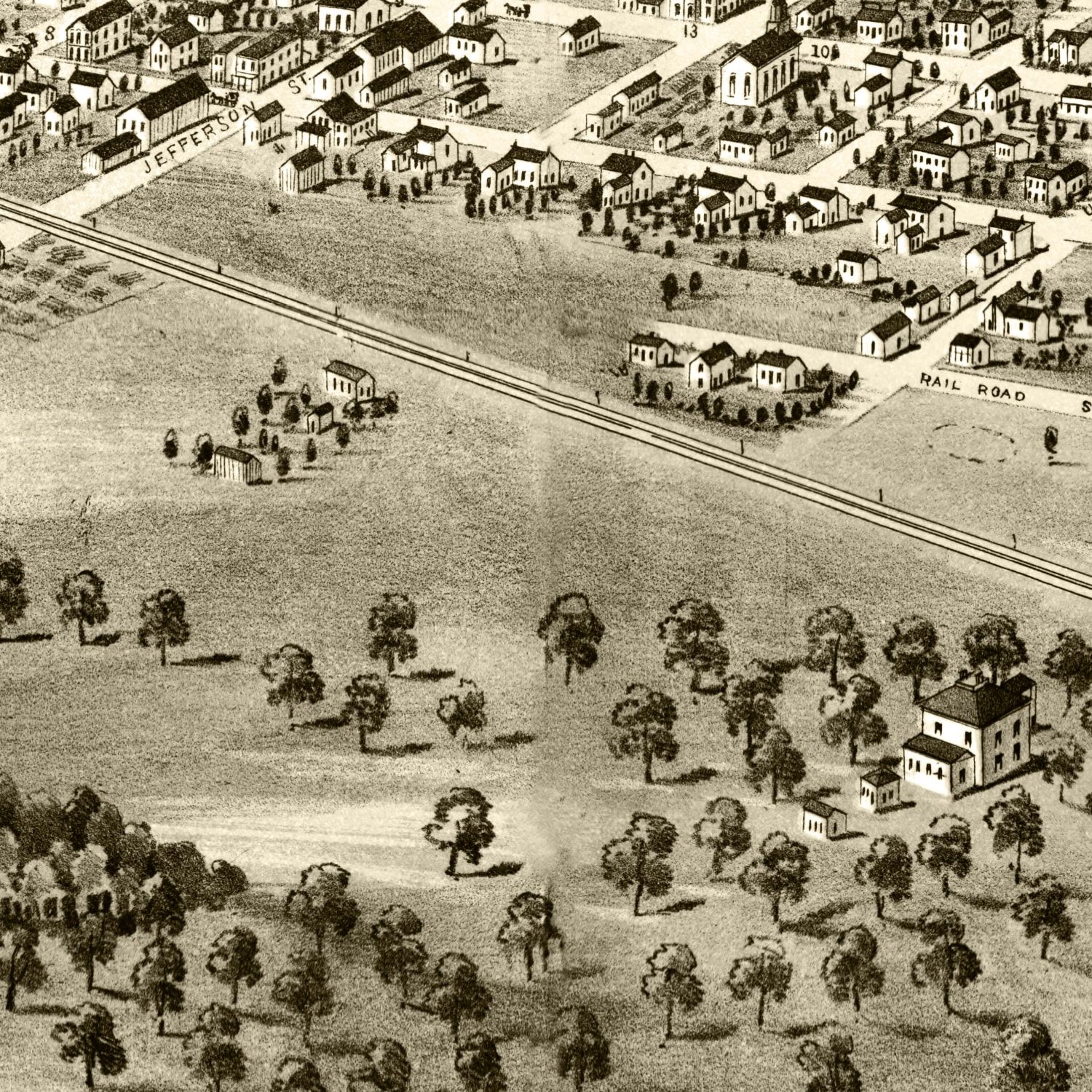 Vintage Map of Mexico, Missouri 1869