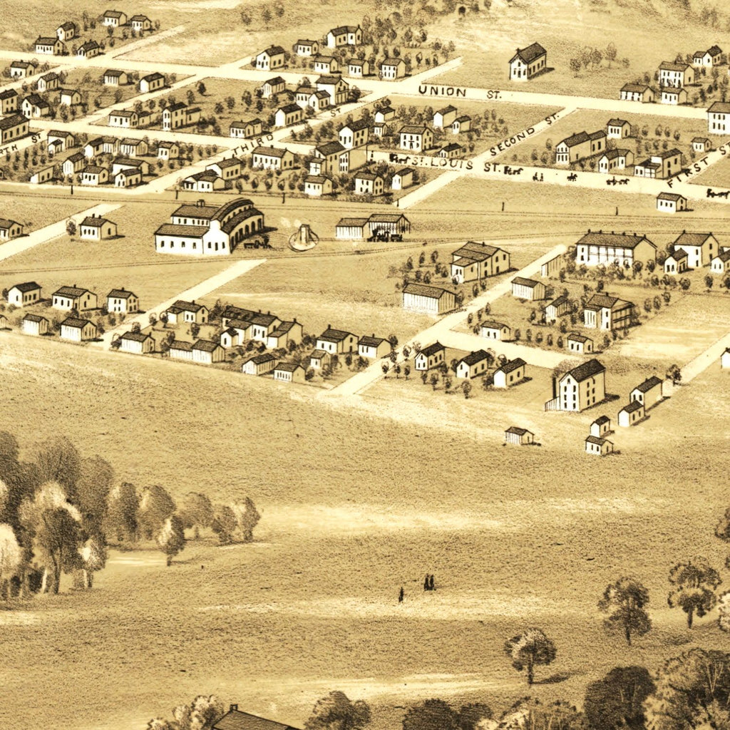 Vintage Map of Pacific, Missouri 1869