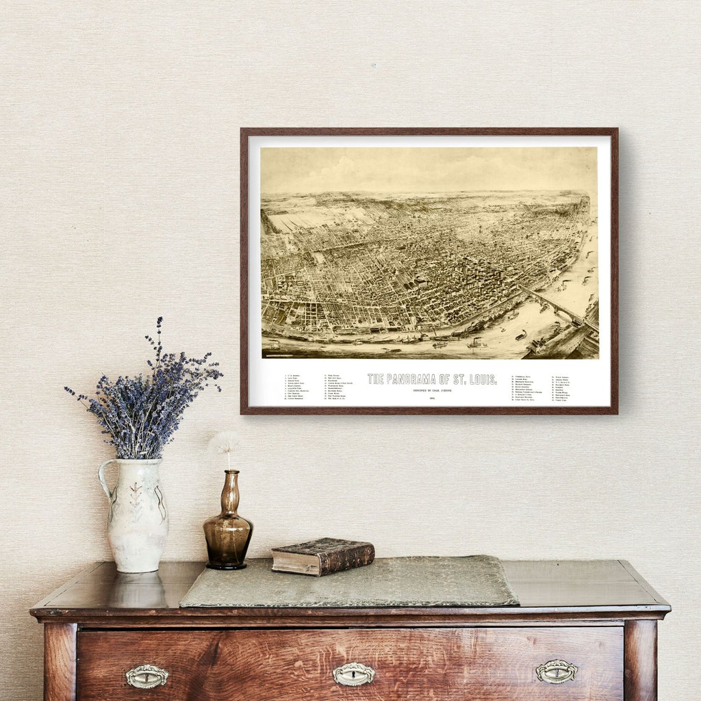 Vintage Map of St. Louis, Missouri 1894