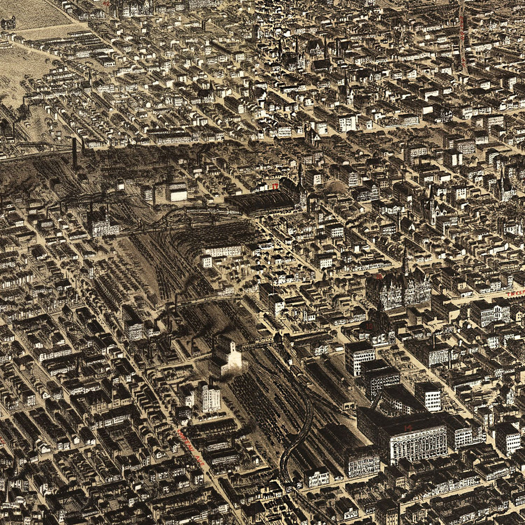 Vintage Map of St. Louis, Missouri 1895