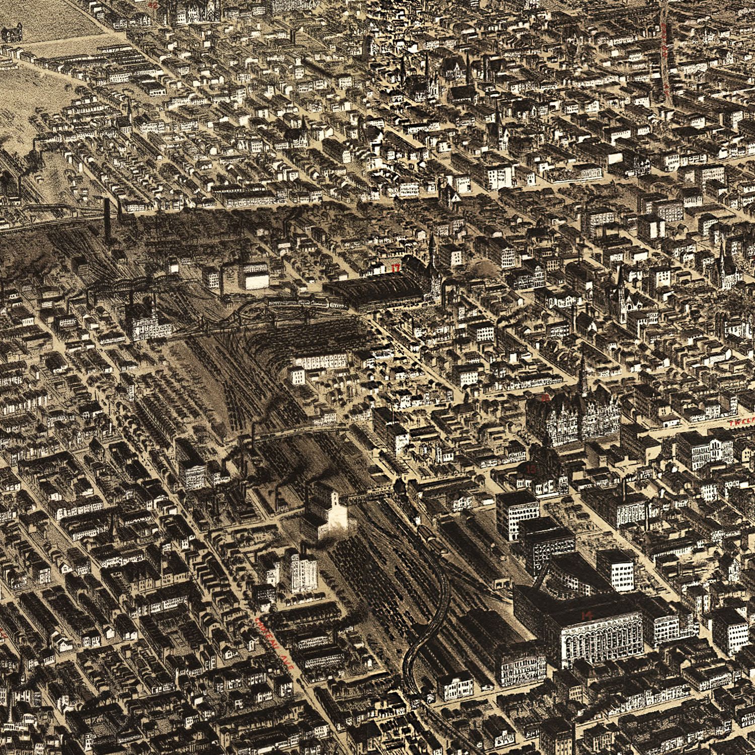 Vintage Map of St. Louis, Missouri 1895