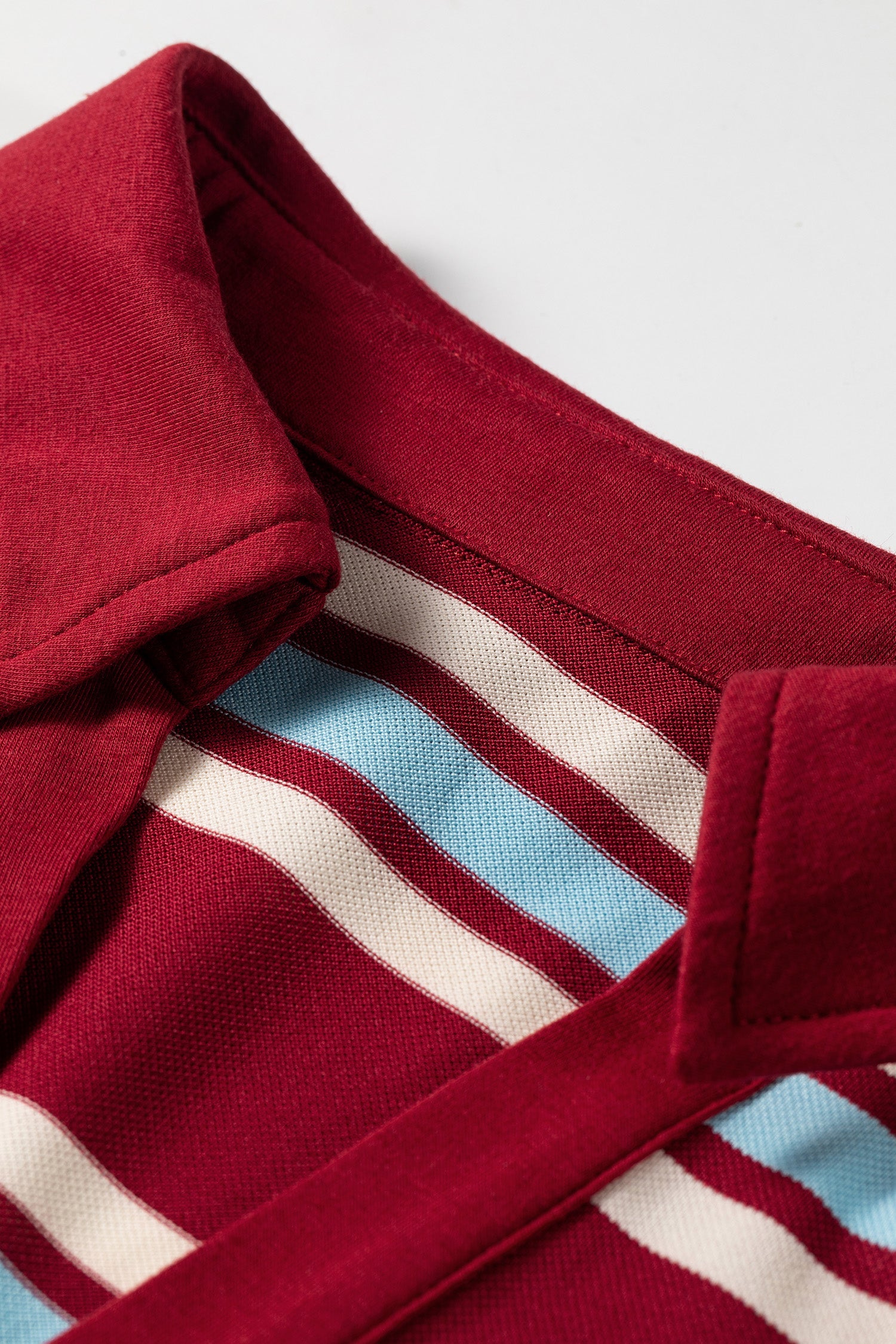 Stripe Polo Collar Long Sleeve T-Shirt Mini Dress