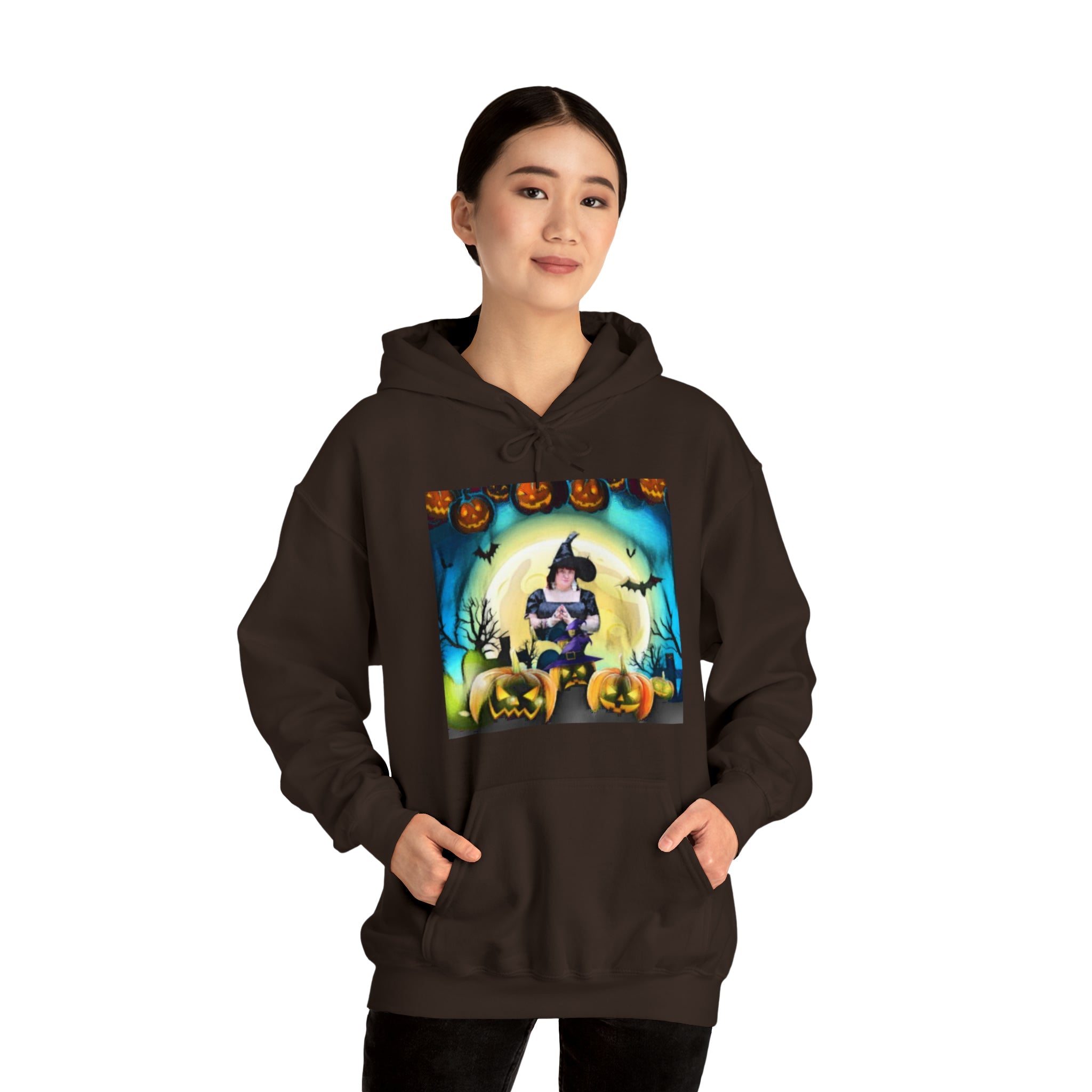 Scary Witch Unisex Heavy Blend™ Hooded Sweatshirt up to 5XL