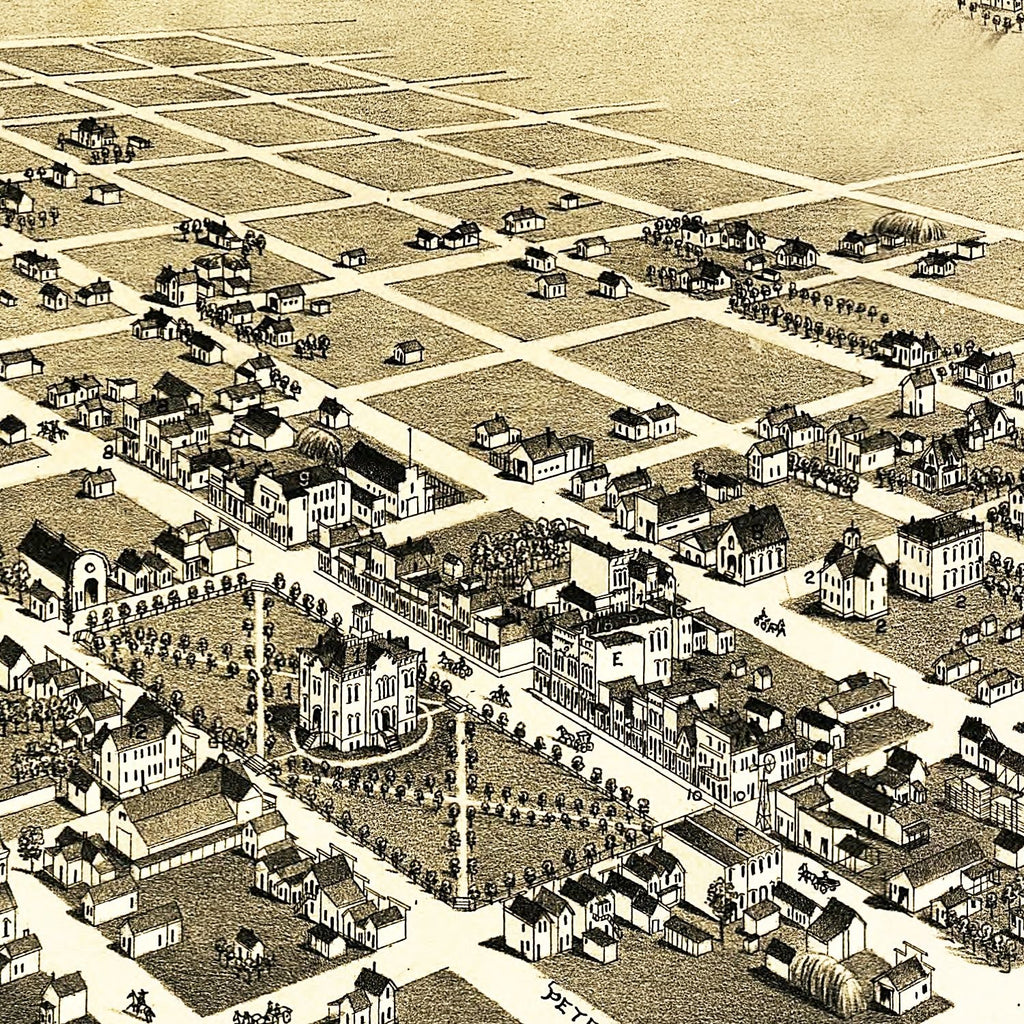 Vintage Map of Great Bend, Kansas 1882
